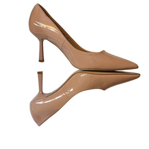 Steve Madden Brynn Blush Pinkish Tan Patent Kitten Heels Pumps Size US6.5M - Picture 12 of 16